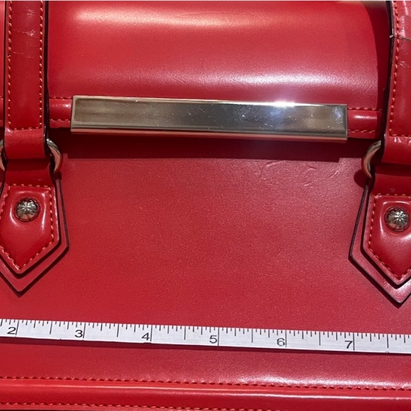 CYBER SPECIAL Red Italian Leather Cromia Handbag - Picture 11 of 12